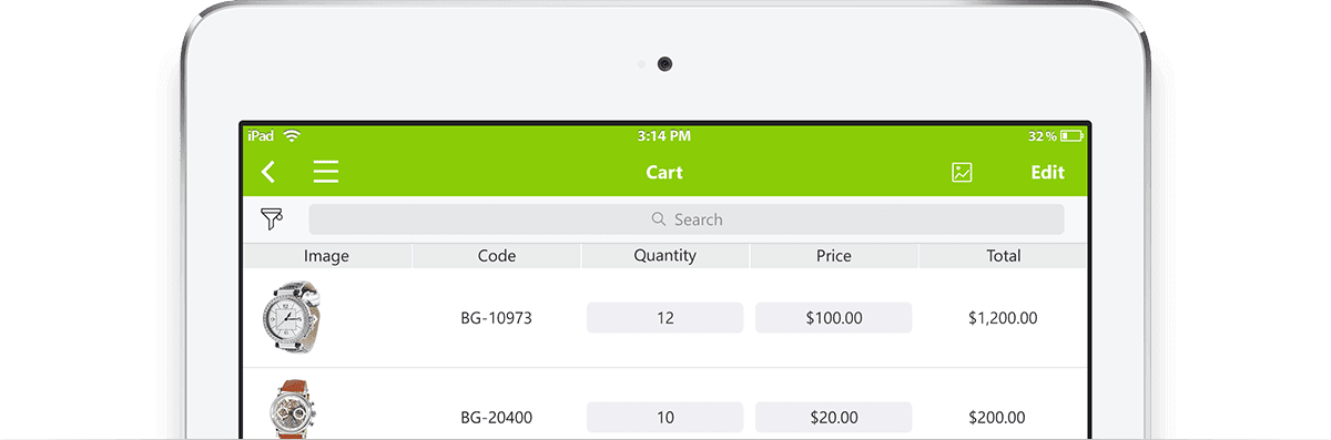 Order taking app that is seamless, quick and easy to use