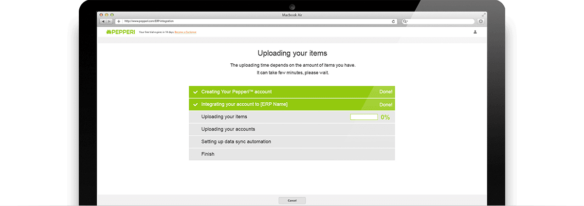ERP shows Pepperi mobile order taking