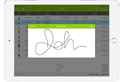 tablet sign