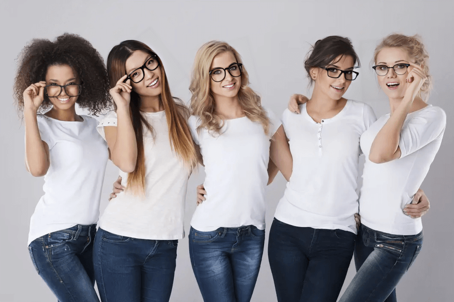 women wearing glasses