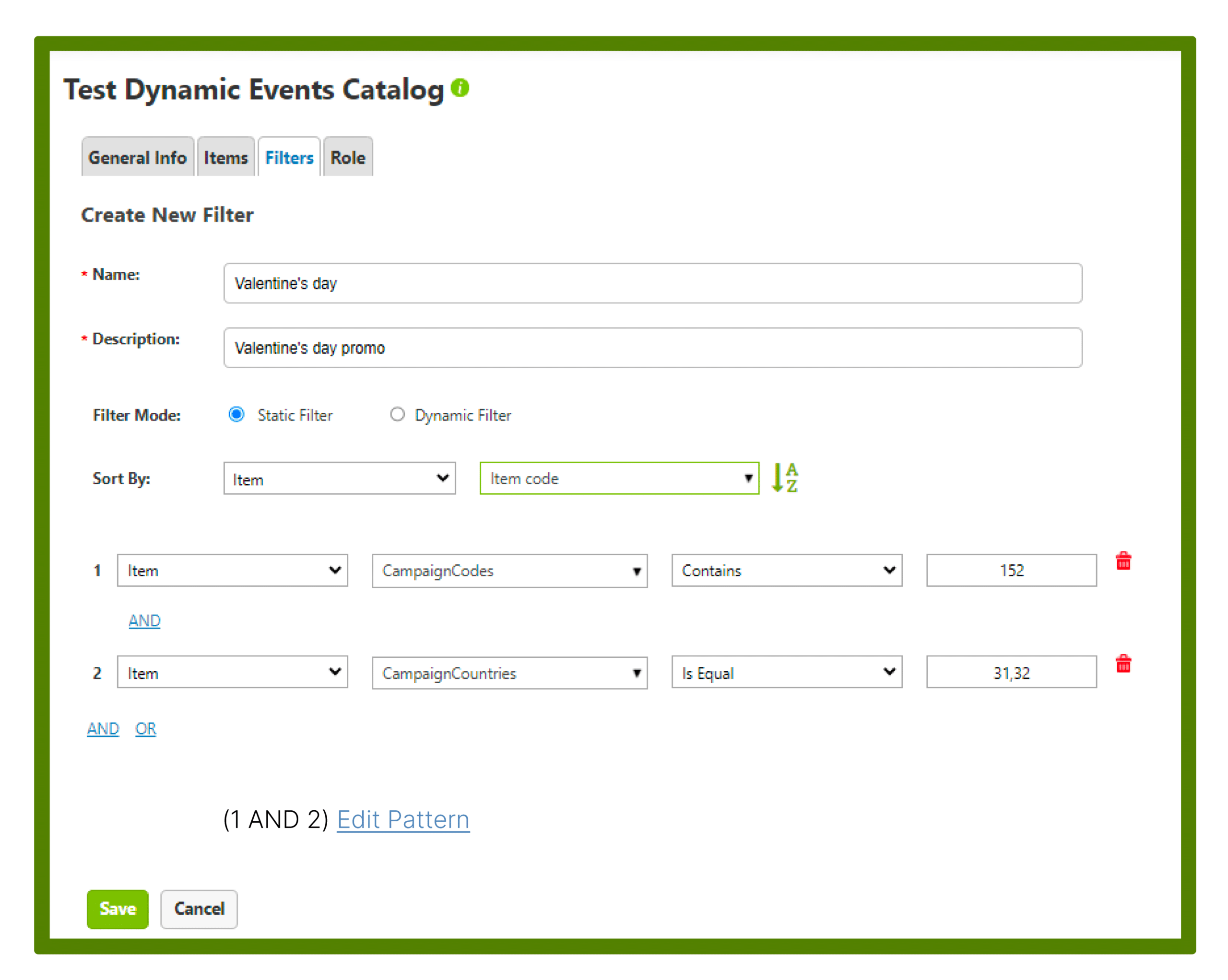 Items in Filters per Country