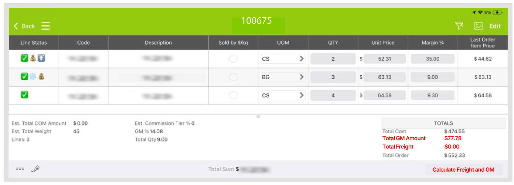Freight-Adjusted Profit Metric Calculator1