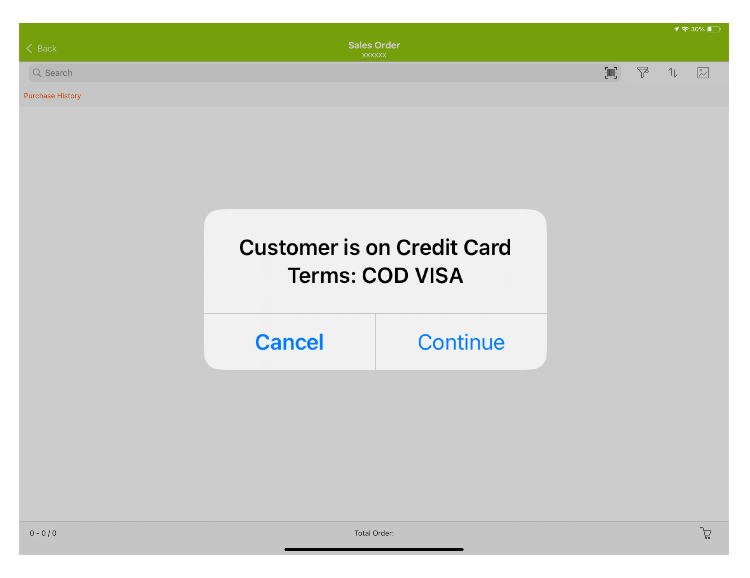 Customer Payment Terms Notification